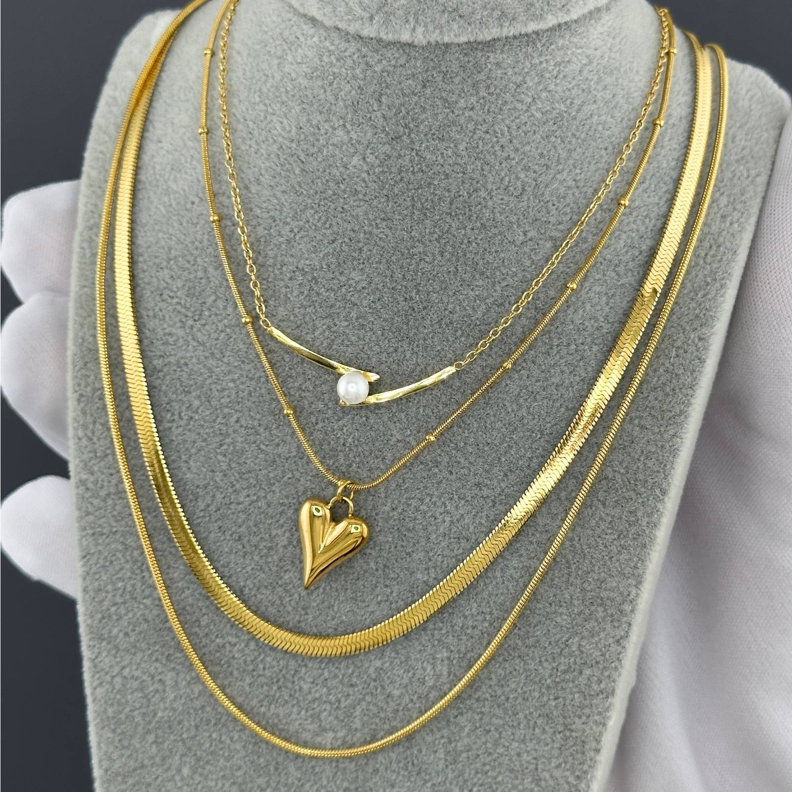 Golden Heartbeat Necklace